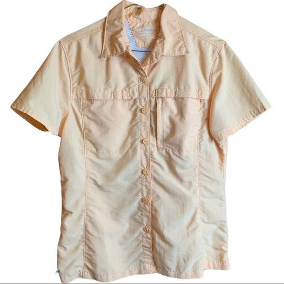 L.L  Bean Button Front Shirt With Back Vent Small Fishing Outdoors hiking - Picture 1 of 12
